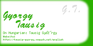 gyorgy tausig business card